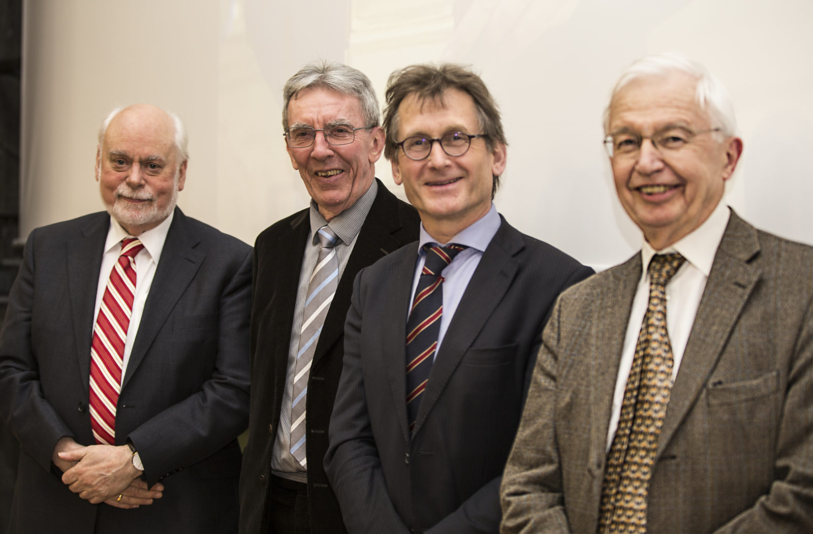2016 Nobel Prize in Chemistry winners Fraser Stoddart, Jean-Pierre Sauvage and Ben Feringa with Jean-Marie Lehn